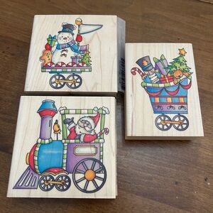 Christmas Whipper Snapper Rubber Stamps 3 Snowman Santa Claus my791 792 cy711